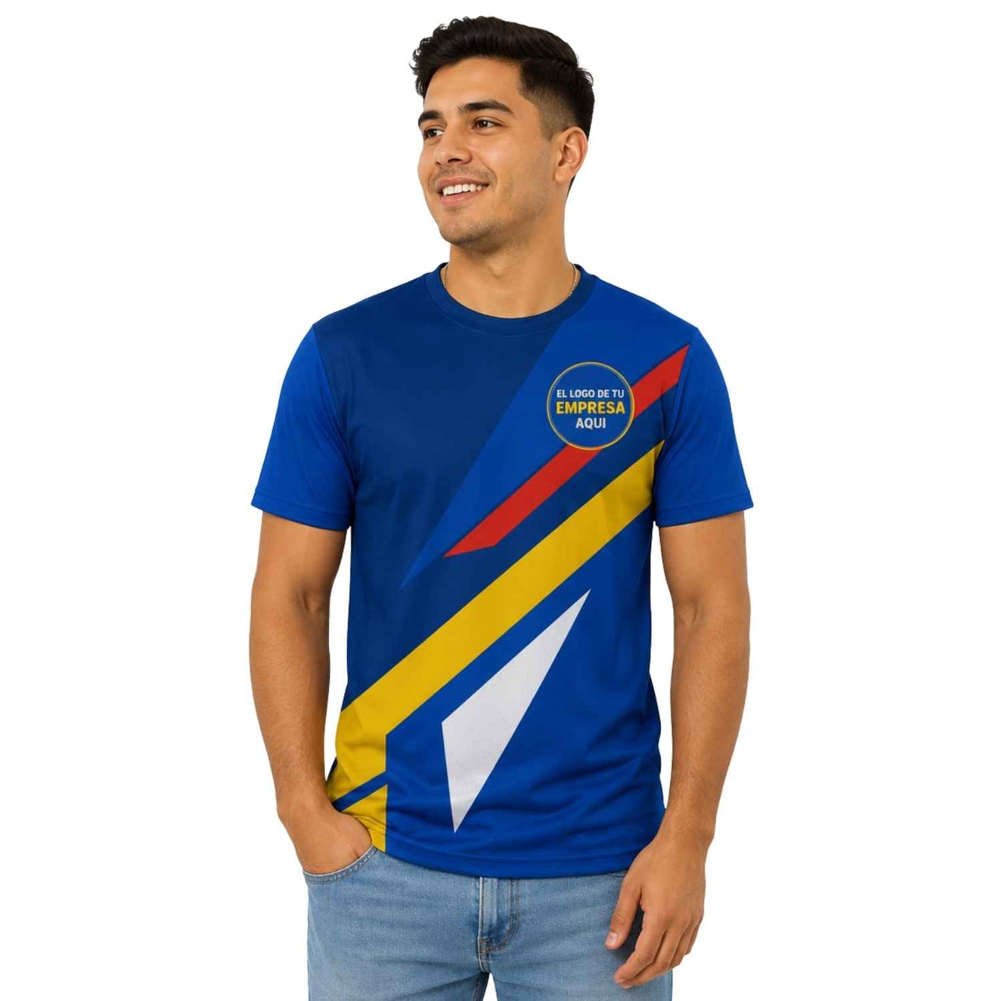 Polera Corporativa personalizada con Logo y Rrss - Modelo 1110