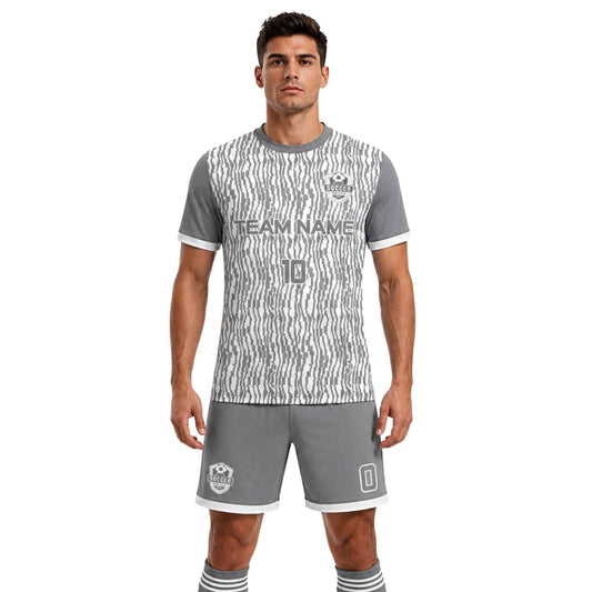 Conjunto de fútbol sublimado personalizado con camiseta y short deportivo