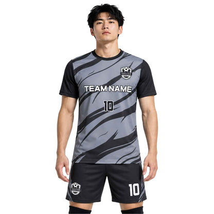 Conjunto de fútbol sublimado personalizado con camiseta y short deportivo