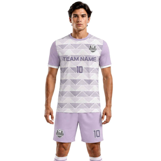 Conjunto de fútbol sublimado personalizado con camiseta y short deportivo