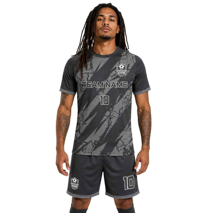 Conjunto de fútbol sublimado personalizado con camiseta y short deportivo