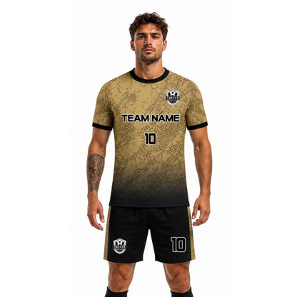 Conjunto de fútbol sublimado personalizado con polera y short deportivo personaliza por unidad