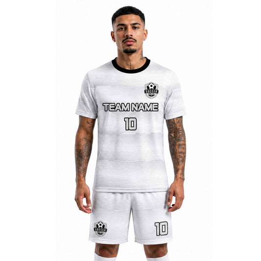 Conjunto de fútbol sublimado personalizado con polera y short deportivo personaliza por unidad