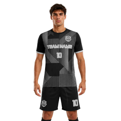 Conjunto de fútbol sublimado personalizado con polera y short deportivo personaliza por unidad