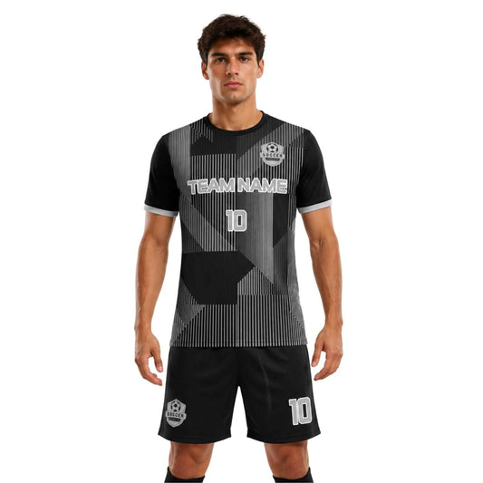 Conjunto de fútbol sublimado personalizado con polera y short deportivo personaliza por unidad