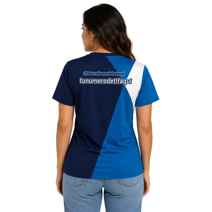 Polera corporativa personalizada con redes sociales y teléfono de contacto para empresas, eventos o marcas independientes - Comercial Criollo