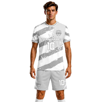 Conjunto de fútbol sublimado personalizado con polera y short deportivo personaliza por unidad