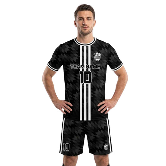 Conjunto de fútbol sublimado personalizado con polera y short deportivo personaliza por unidad